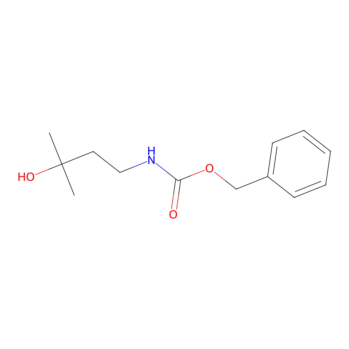 benzyl N-(3-hydroxy-3-methylbutyl)carbamate molecular structure, CAS 1338492-99-1