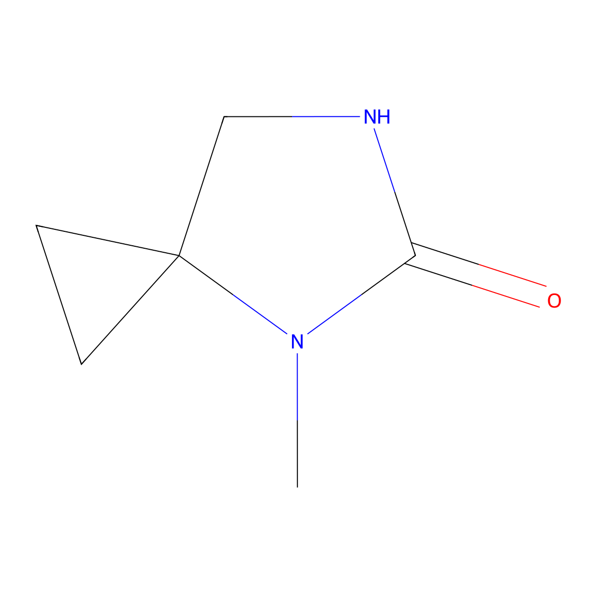 4-Methyl-4,6-diazaspiro(2.4)heptan-5-one molecular structure, CAS 1338493-29-0