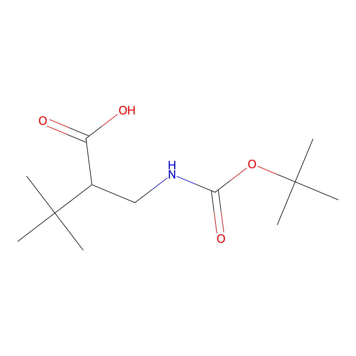 2-({[(Tert-butoxy)carbonyl]amino}methyl)-3,3-dimethylbutanoicacid molecular structure, CAS 1338493-80-3