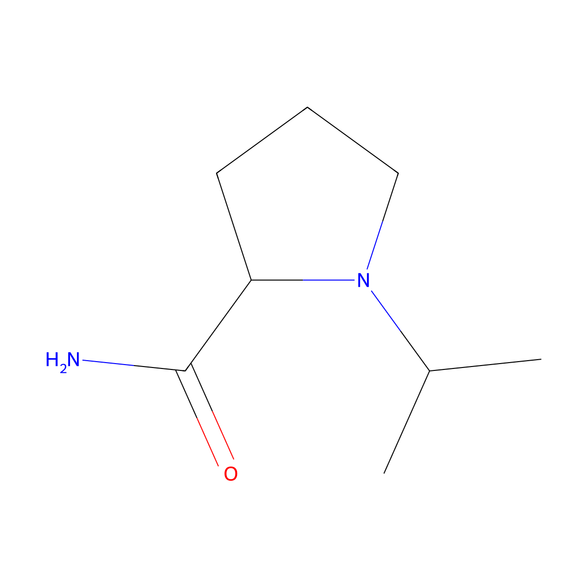 1-Isopropylprolinamide molecular structure, CAS 1338494-56-6
