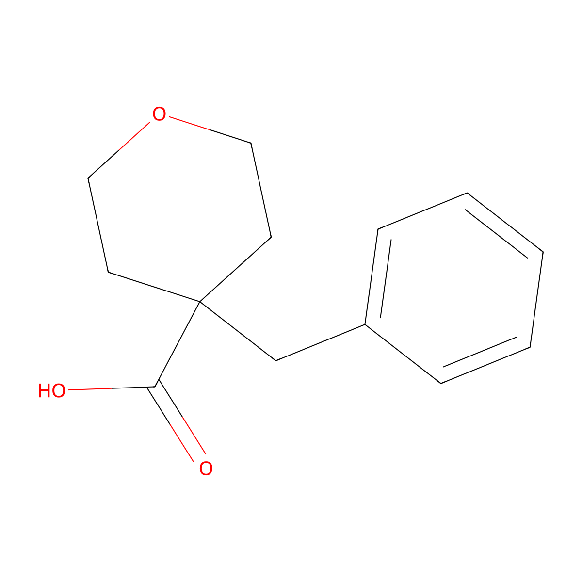 4-Benzyloxane-4-carboxylic acid molecular structure, CAS 1338494-64-6