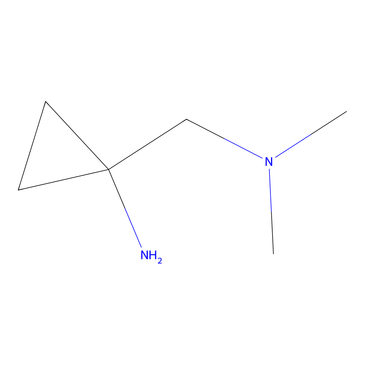 1-[(Dimethylamino)methyl]cyclopropan-1-amine molecular structure, CAS 1338494-72-6
