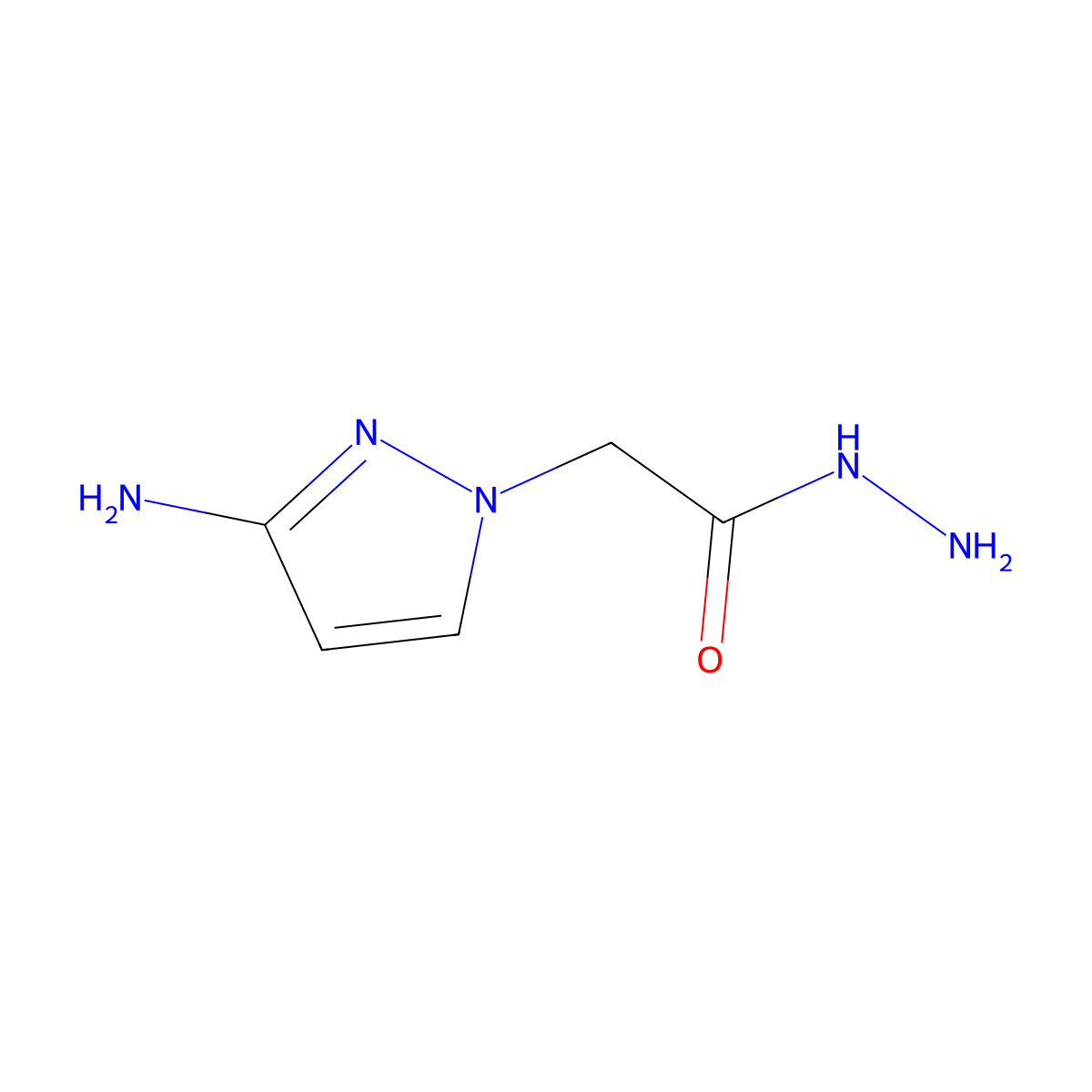 2-(3-amino-1H-pyrazol-1-yl)acetohydrazide molecular structure, CAS 1338494-97-5