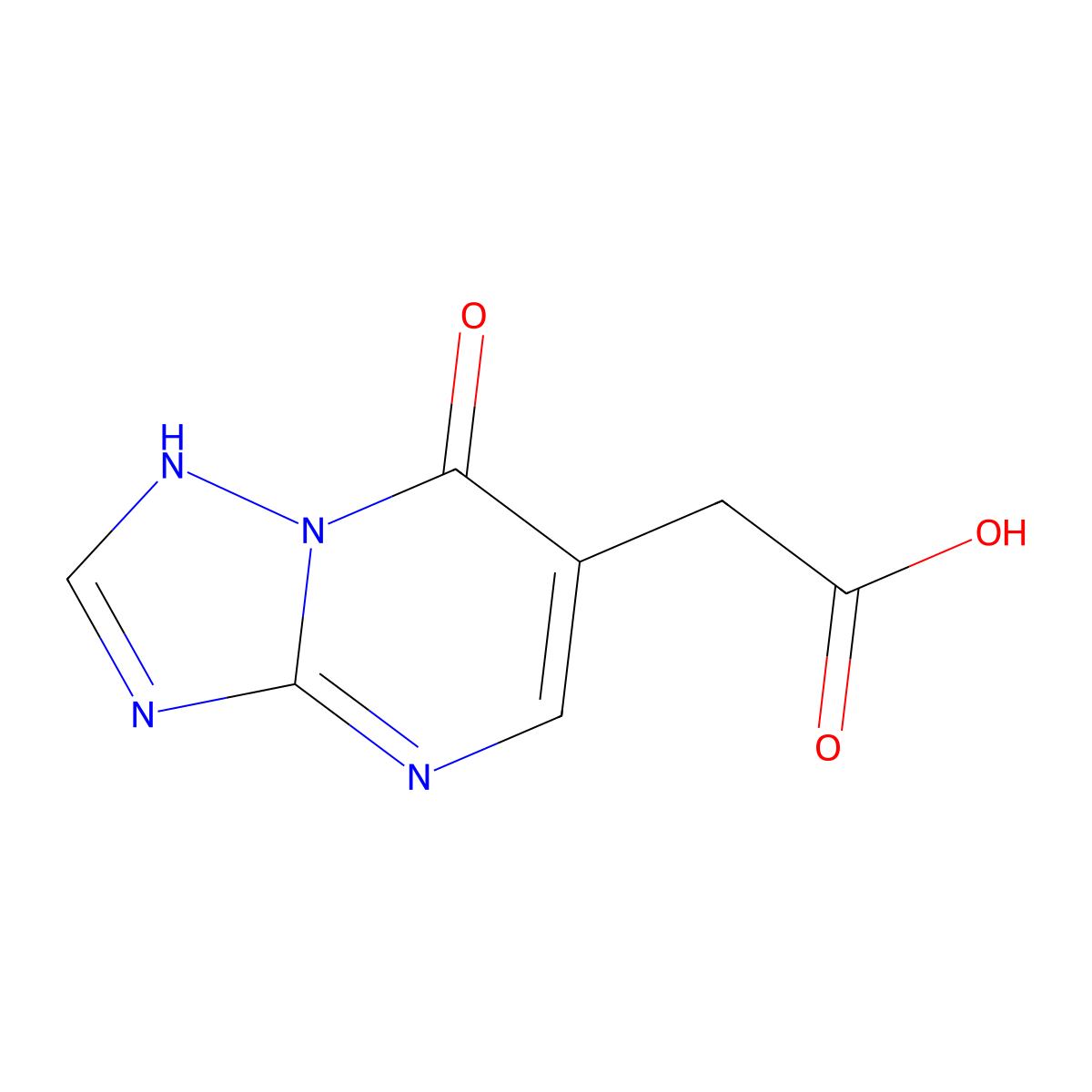 (7-Hydroxy[1,2,4]triazolo[1,5-a]pyrimidin-6-yl)acetic acid molecular structure, CAS 1338495-14-9