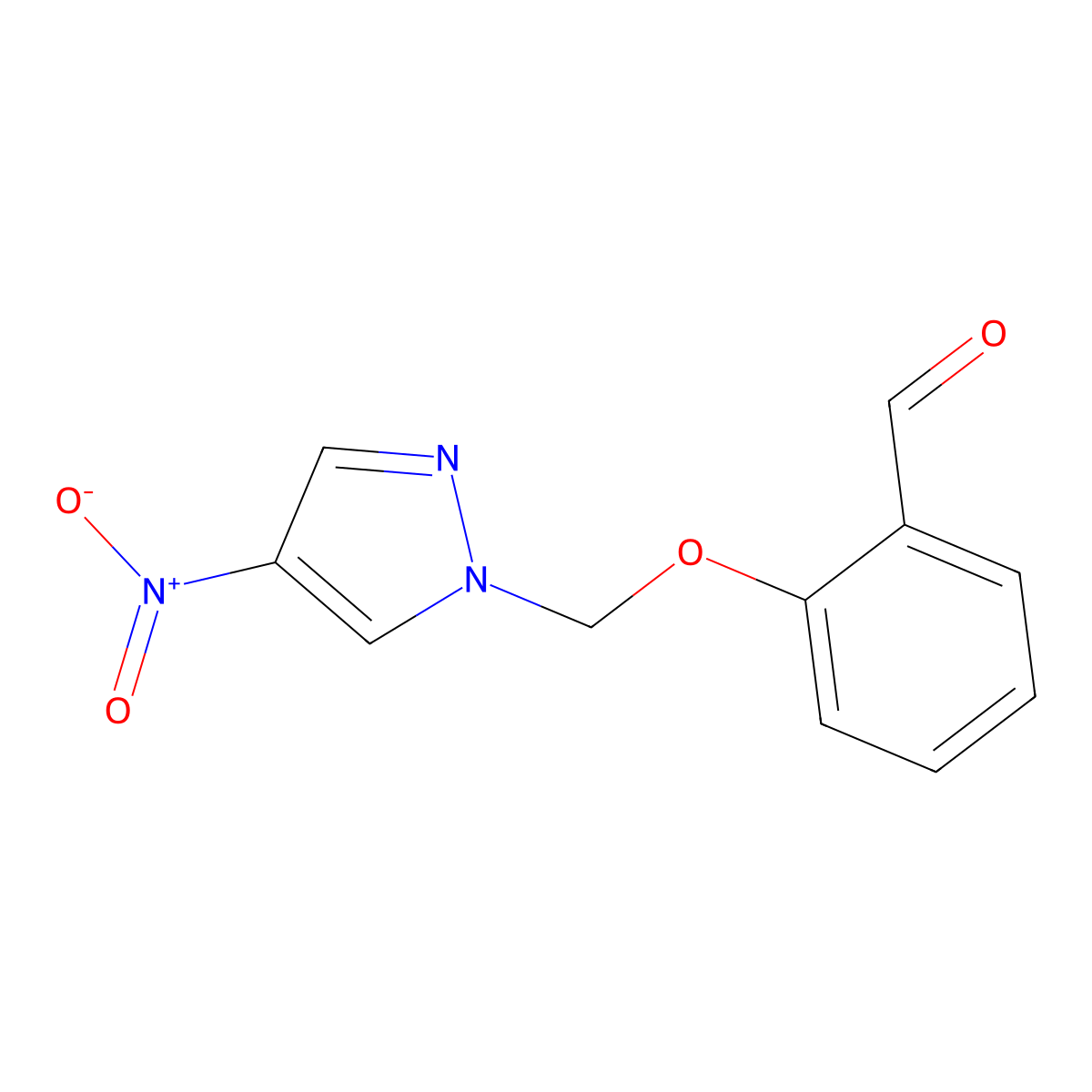 2-[(4-nitro-1H-pyrazol-1-yl)methoxy]benzaldehyde molecular structure, CAS 1338495-20-7