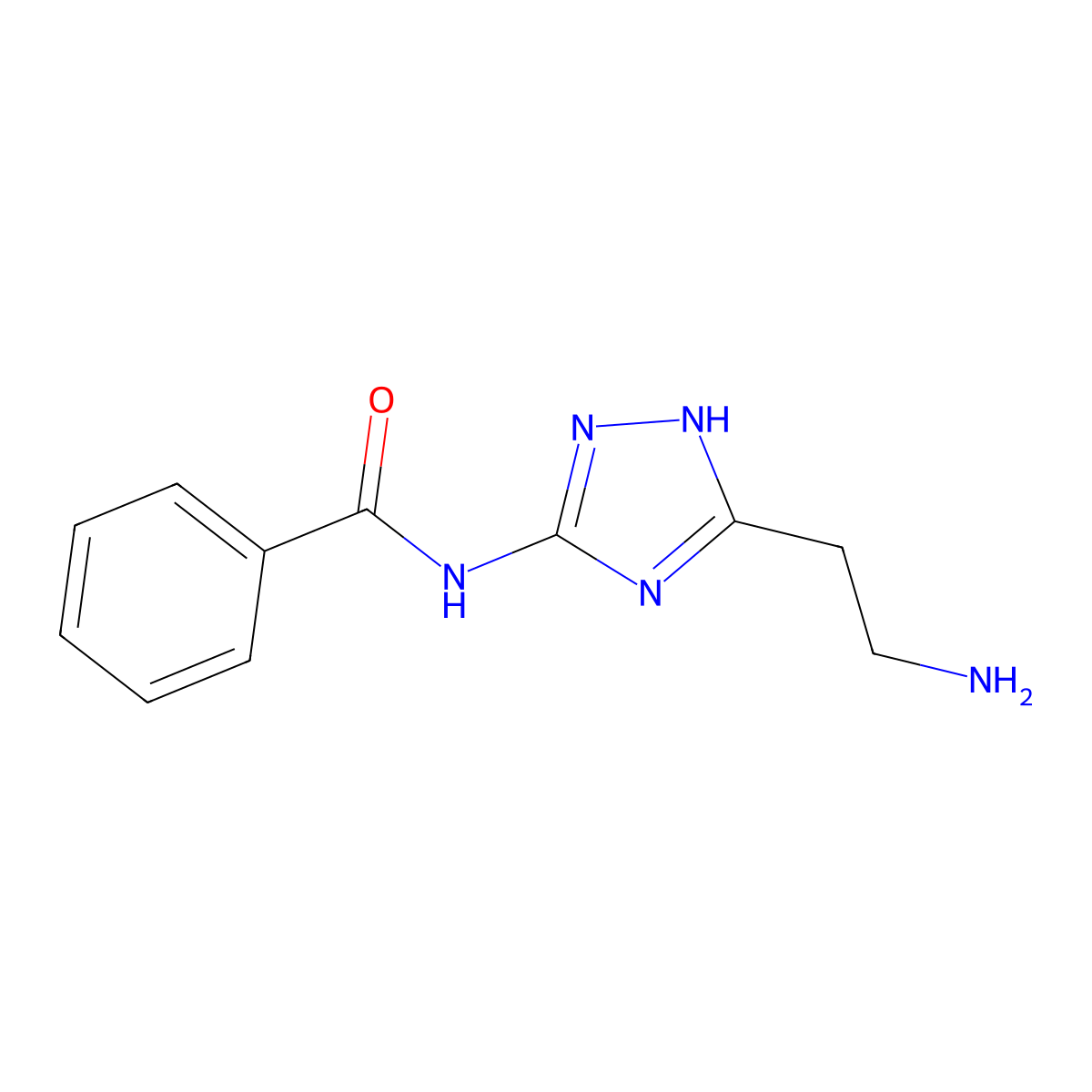 N-(5-(2-Aminoethyl)-1H-1,2,4-triazol-3-yl)benzamide molecular structure, CAS 1338495-28-5
