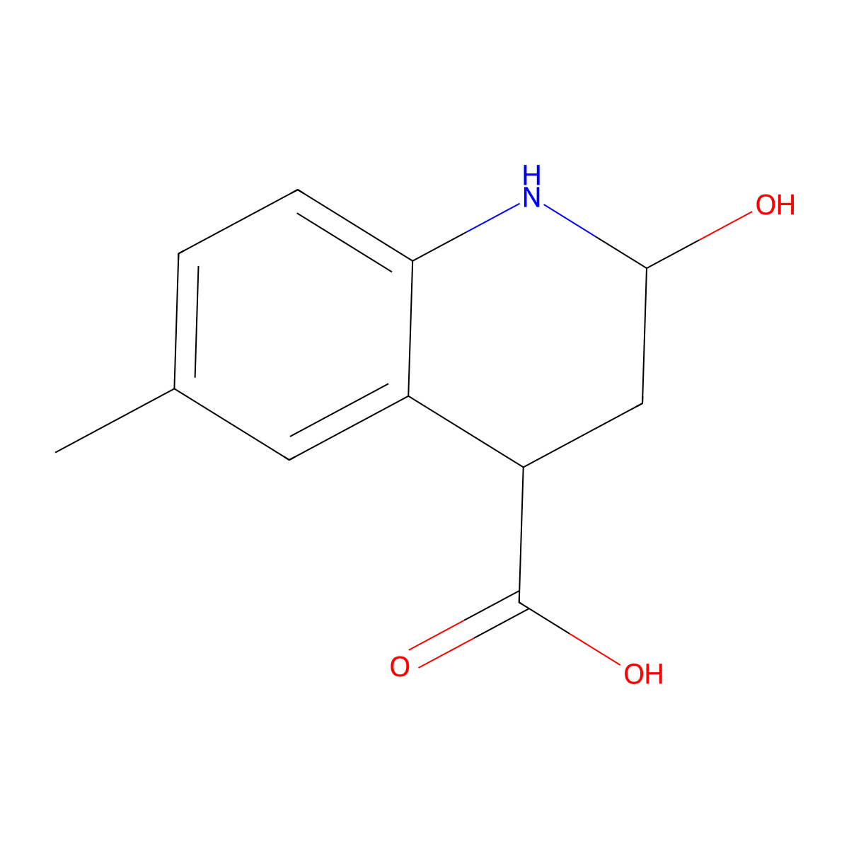 2-Hydroxy-6-methyl-1,2,3,4-tetrahydroquinoline-4-carboxylic acid molecular structure, CAS 1338495-31-0