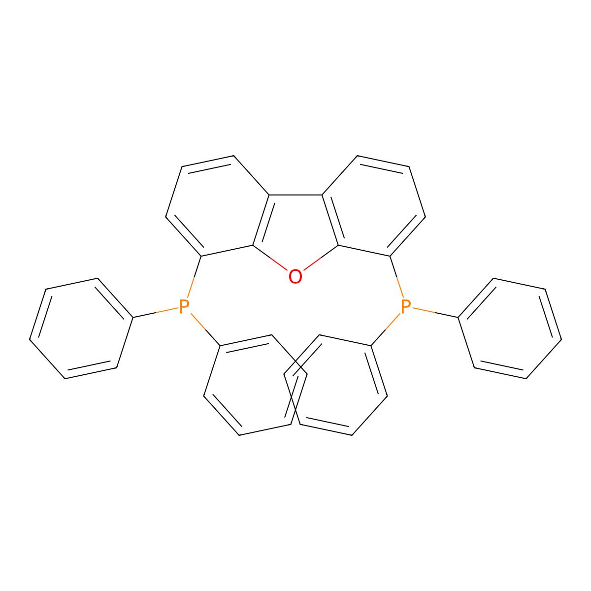4,6-Bis(diphenylphosphino)dibenzofuran molecular structure, CAS 133850-81-4