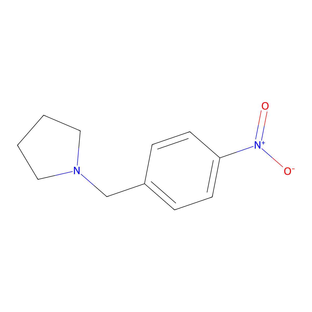 1-(4-Nitrobenzyl)pyrrolidine molecular structure, CAS 133851-67-9