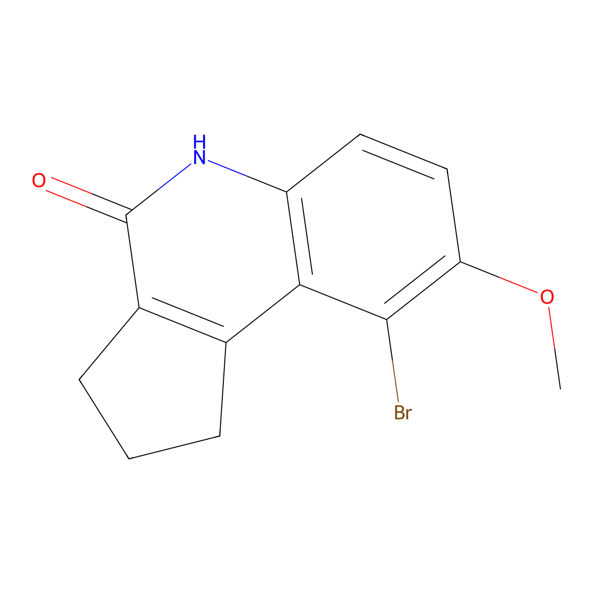 9-Bromo-8-methoxy-1,2,3,5-tetrahydro-4H-cyclopenta[c]quinolin-4-one molecular structure, CAS 1338545-80-4