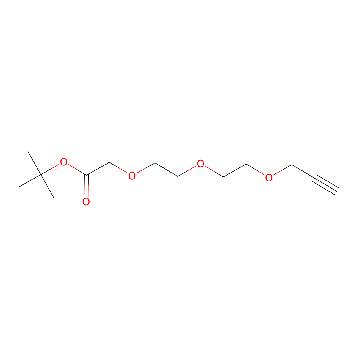 Propargyl-PEG2-CH2COOtBu molecular structure, CAS 1338564-53-6