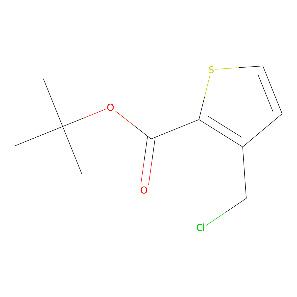 tert-Butyl 3-(chloromethyl)thiophene-2-carboxylate molecular structure, CAS 1338565-38-0