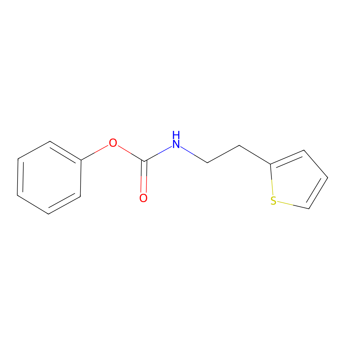 phenyl N-[2-(thiophen-2-yl)ethyl]carbamate molecular structure, CAS 1338574-68-7
