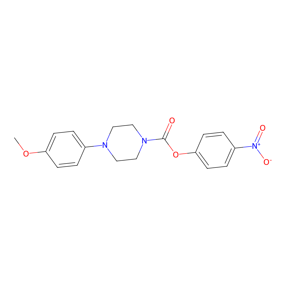 4-Nitrophenyl 4-(4-methoxyphenyl)piperazine-1-carboxylate molecular structure, CAS 1338574-93-8