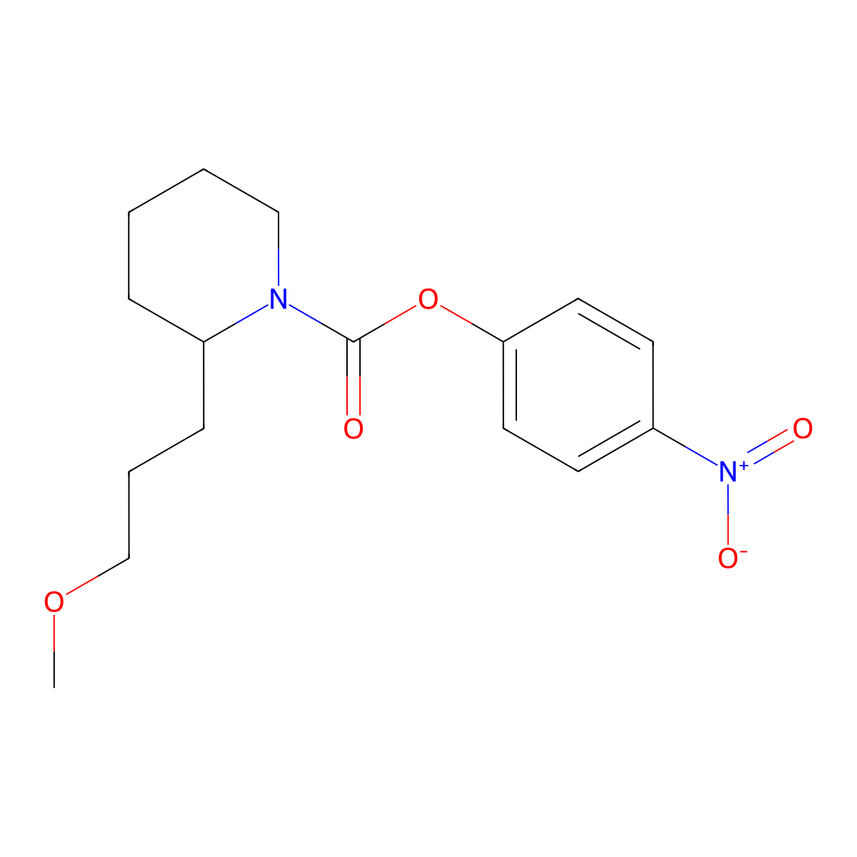 4-Nitrophenyl 2-(3-methoxypropyl)piperidine-1-carboxylate molecular structure, CAS 1338575-28-2