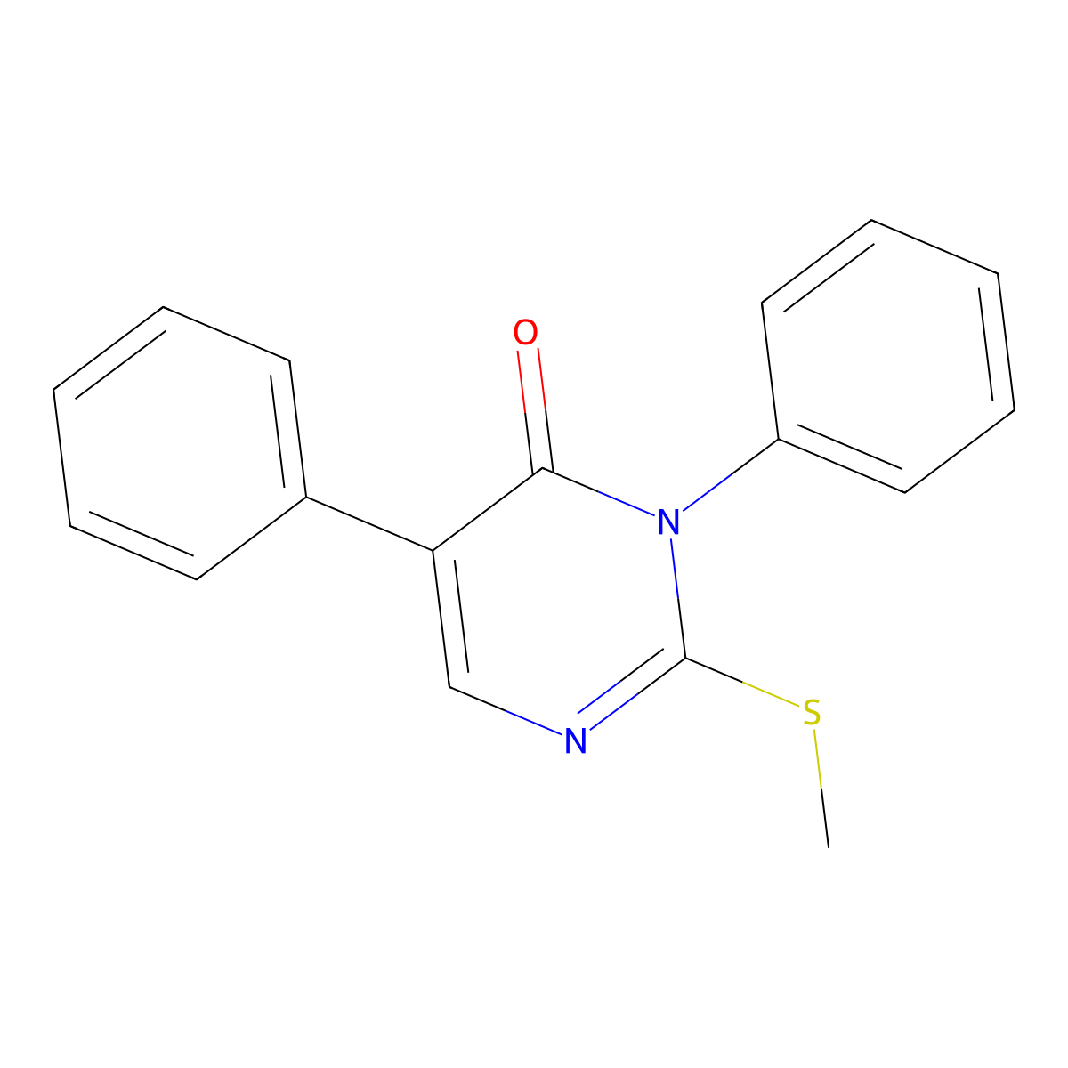 2-(Methylthio)-3,5-diphenylpyrimidin-4(3H)-one molecular structure, CAS 133858-35-2