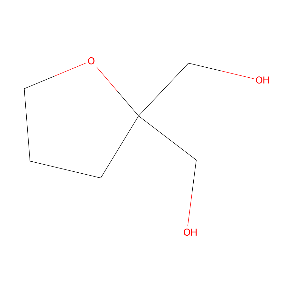 [2-(Hydroxymethyl)oxolan-2-yl]methanol molecular structure, CAS 13386-57-7