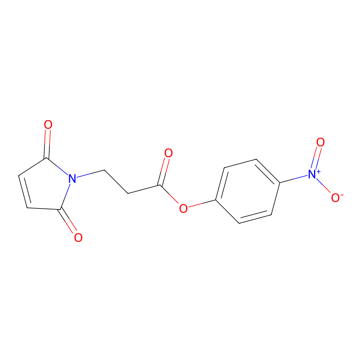 4-Nitrophenyl 3-(2,5-dioxo-2,5-dihydro-1H-pyrrol-1-yl)propanoate molecular structure, CAS 133860-61-4