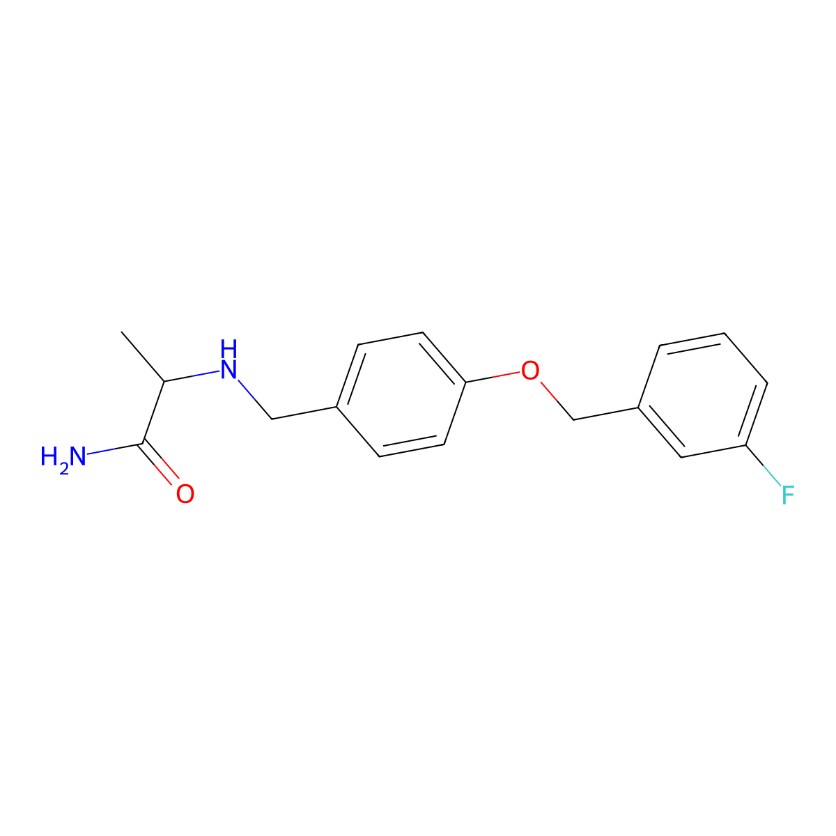 Safinamide molecular structure, CAS 133865-89-1