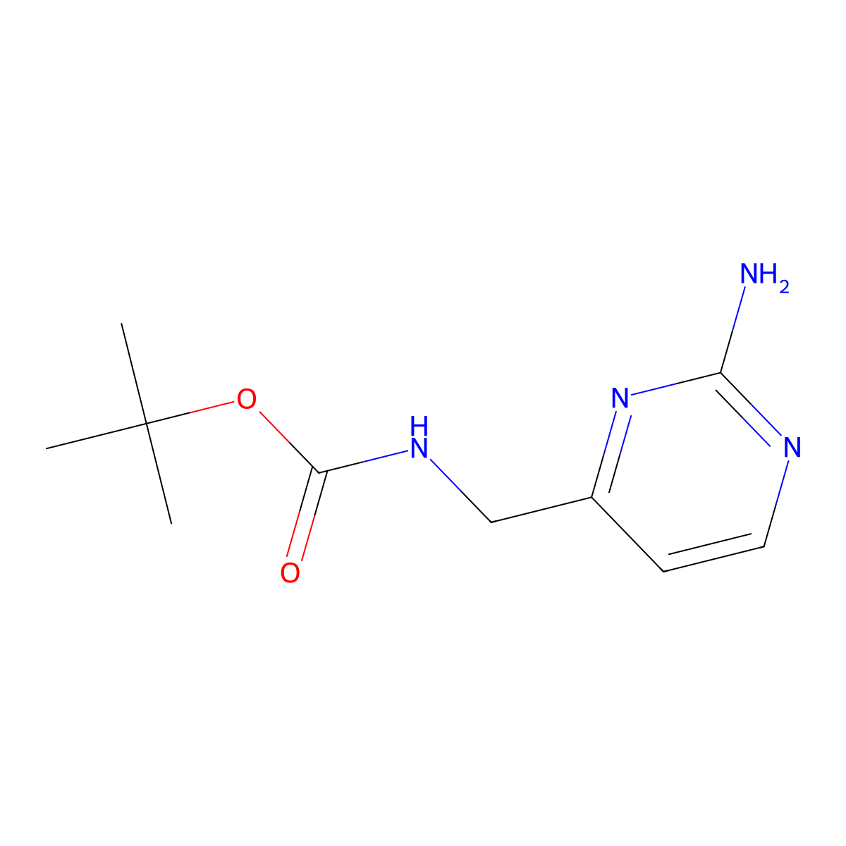 2-Amino-4-[(Boc-amino)methyl]pyrimidine molecular structure, CAS 1338651-80-1