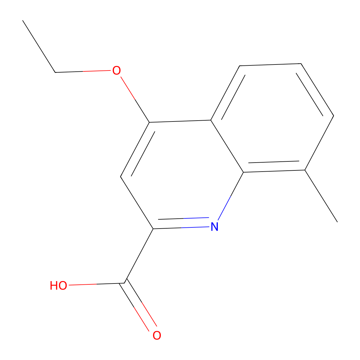 4-Ethoxy-8-methylquinoline-2-carboxylic acid molecular structure, CAS 1338652-72-4