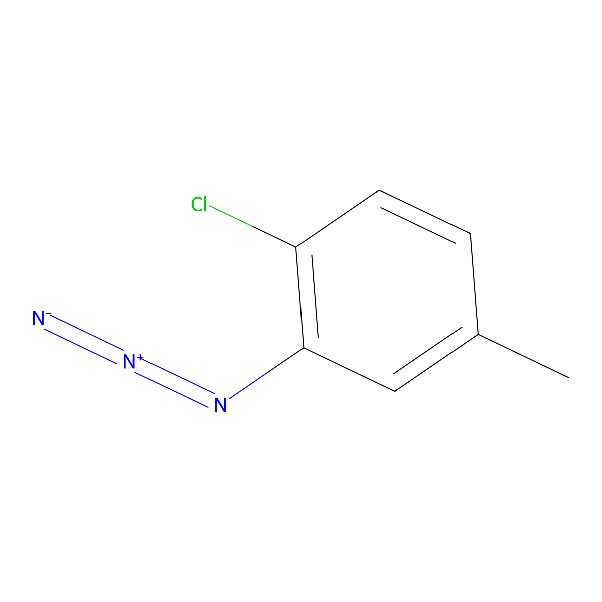 2-Azido-1-chloro-4-methylbenzene molecular structure, CAS 1338652-94-0