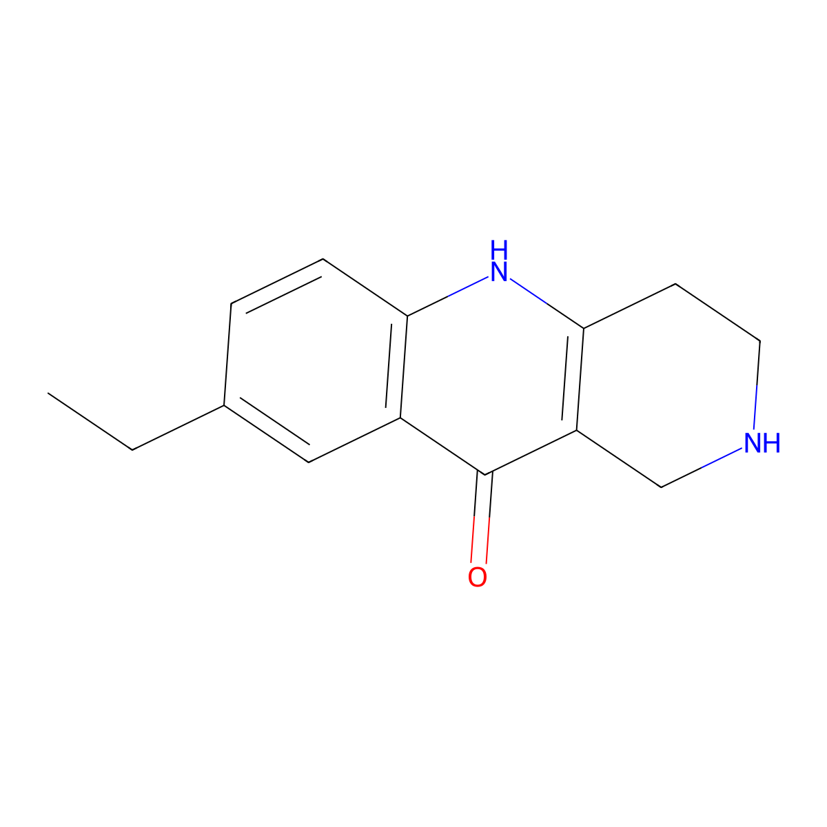 8-ethyl-1,3,4,5-tetrahydrobenzo[b]-1,6-naphthyridin-10(2H)-one molecular structure, CAS 1338653-48-7