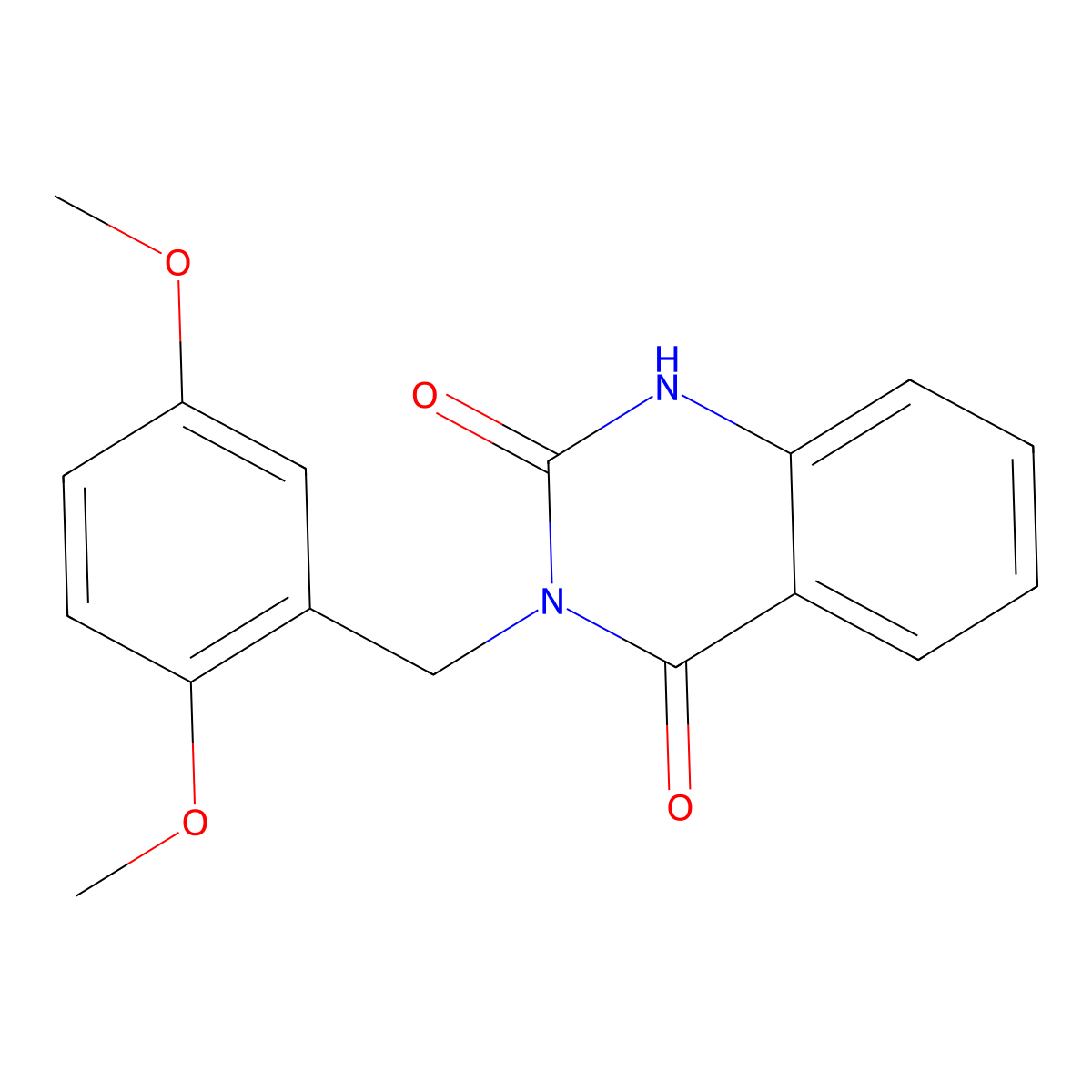 3-(2,5-dimethoxybenzyl)-2,4(1H,3H)-quinazolinedione molecular structure, CAS 1338653-85-2