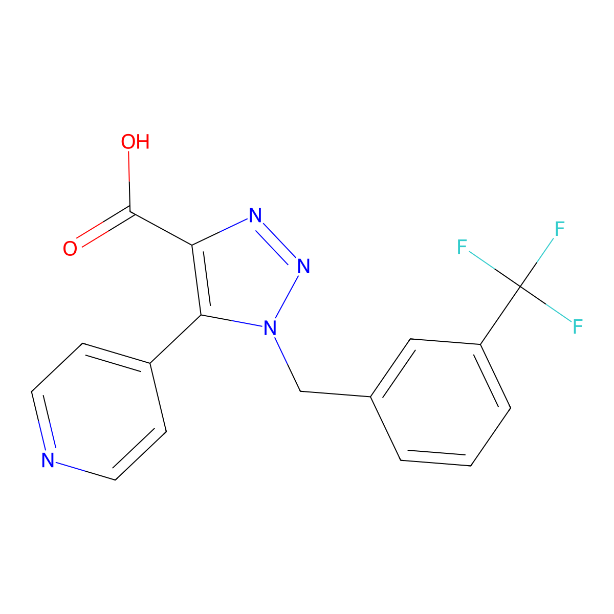 5-pyridin-4-yl-1-[3-(trifluoromethyl)benzyl]-1H-1,2,3-triazole-4-carboxylic acid molecular structure, CAS 1338654-77-5