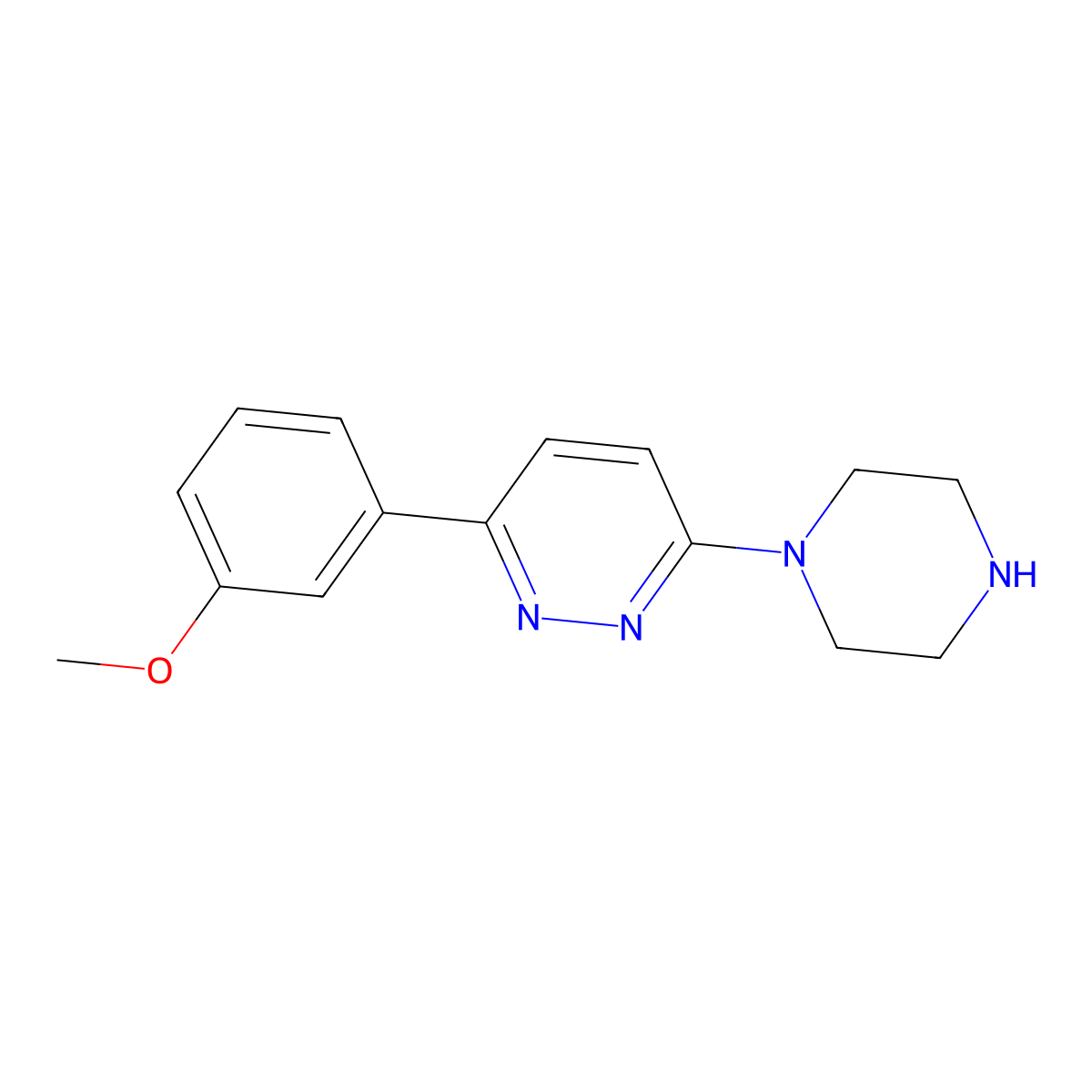 3-(3-Methoxyphenyl)-6-(piperazin-1-yl)pyridazine molecular structure, CAS 1338655-25-6