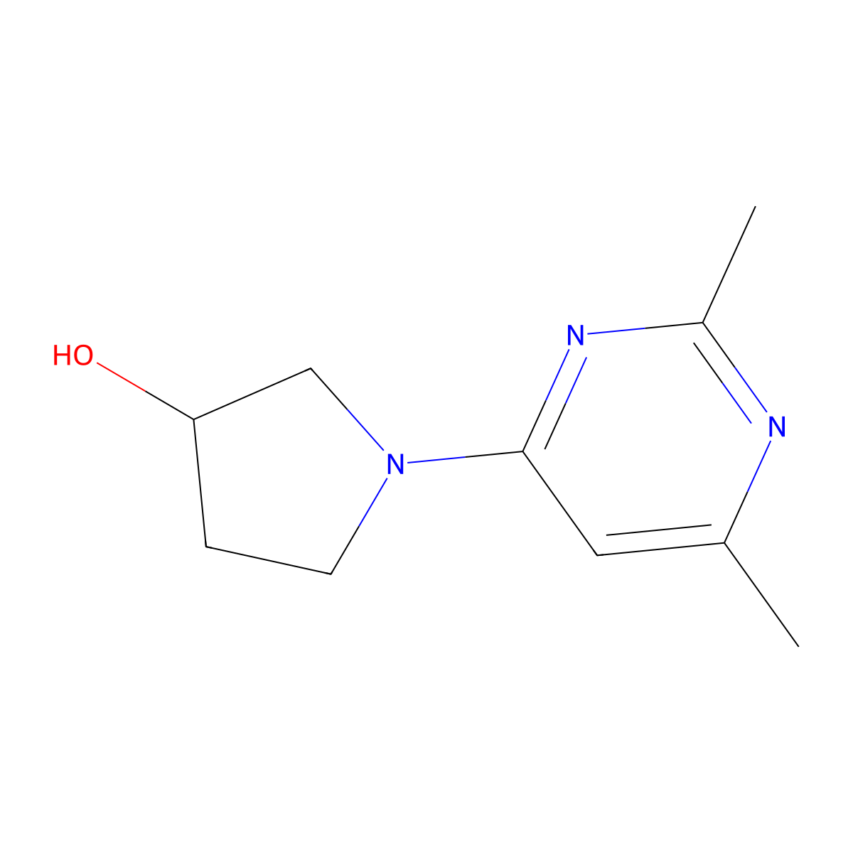 1-(2,6-Dimethylpyrimidin-4-yl)pyrrolidin-3-ol molecular structure, CAS 1338656-96-4