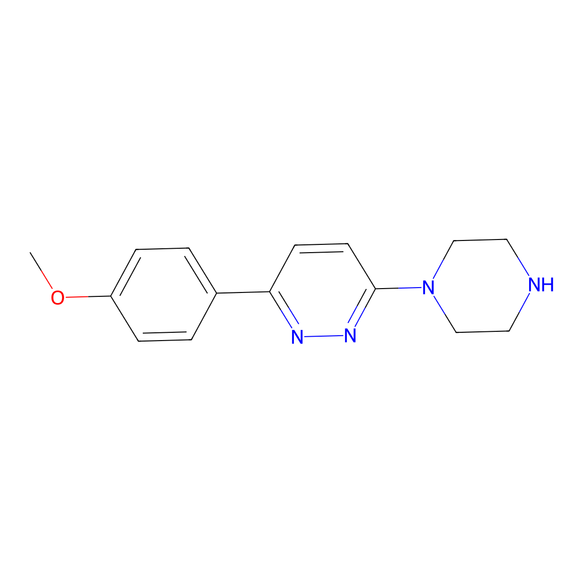3-(4-Methoxyphenyl)-6-(piperazin-1-yl)pyridazine molecular structure, CAS 1338657-33-2