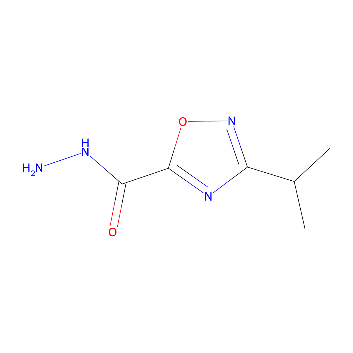 3-(Propan-2-yl)-1,2,4-oxadiazole-5-carbohydrazide molecular structure, CAS 1338657-83-2