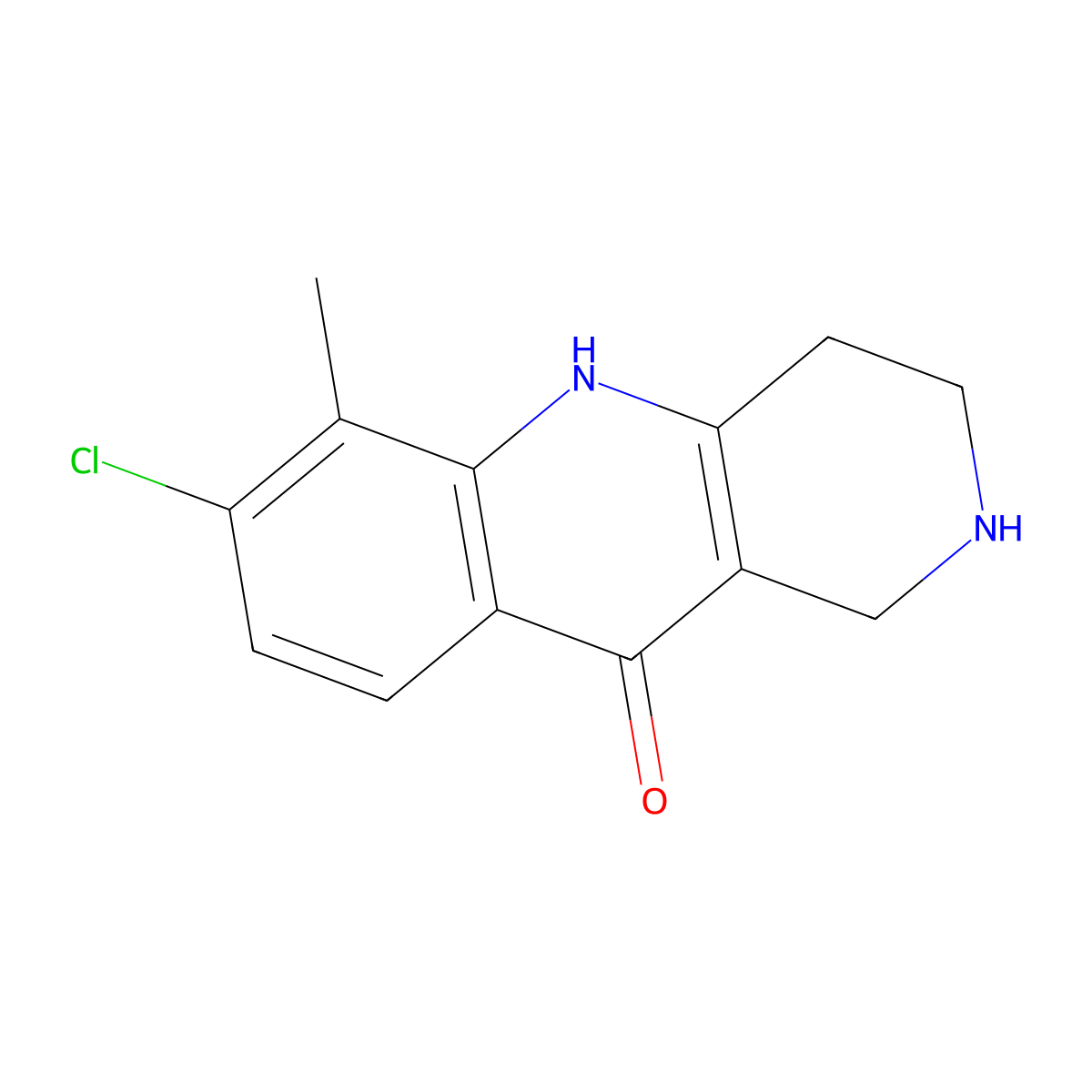 7-chloro-6-methyl-1,3,4,5-tetrahydrobenzo[b]-1,6-naphthyridin-10(2H)-one molecular structure, CAS 1338658-76-6