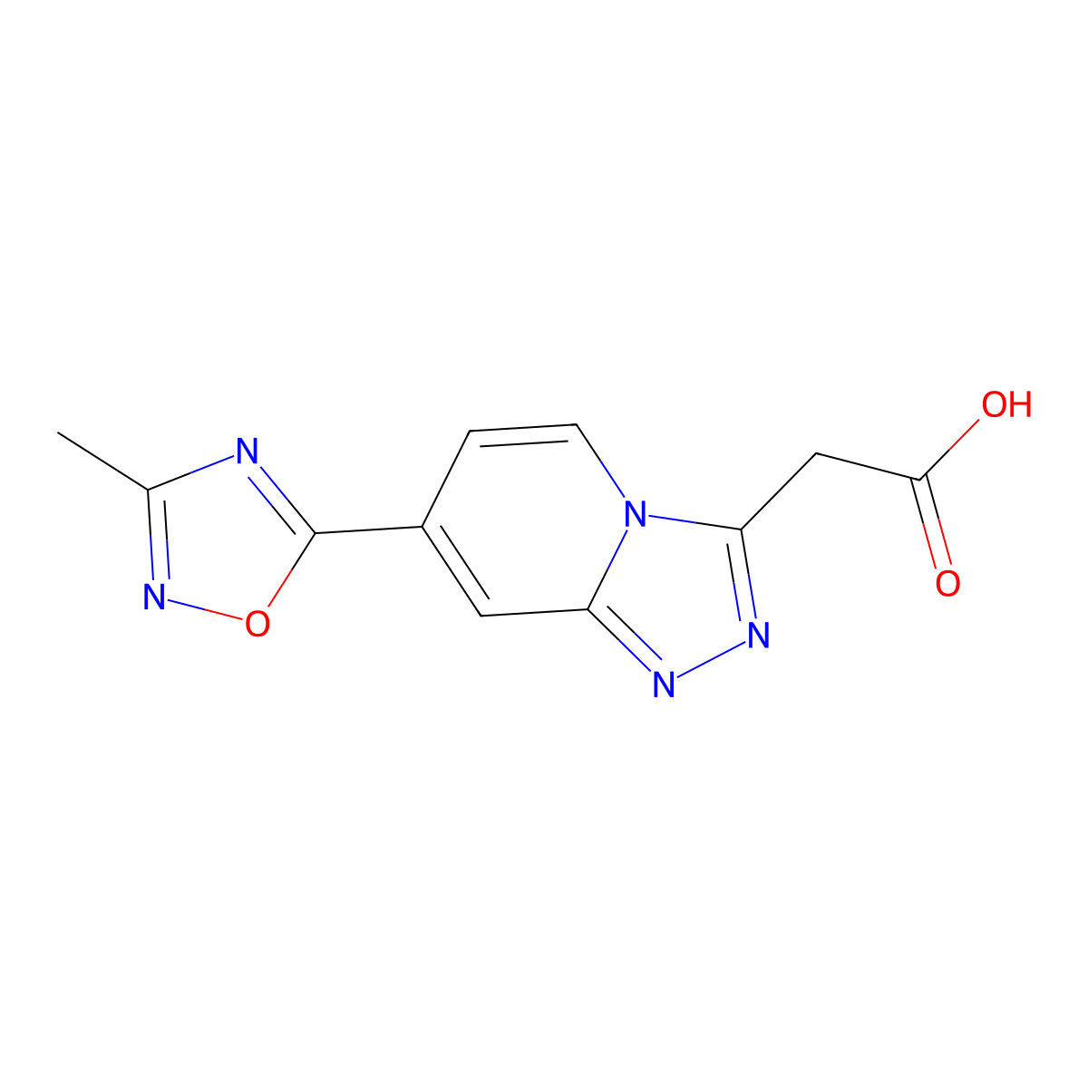 [7-(3-Methyl-1,2,4-oxadiazol-5-yl)[1,2,4]triazolo[4,3-a]pyridin-3-yl]acetic acid molecular structure, CAS 1338661-82-7