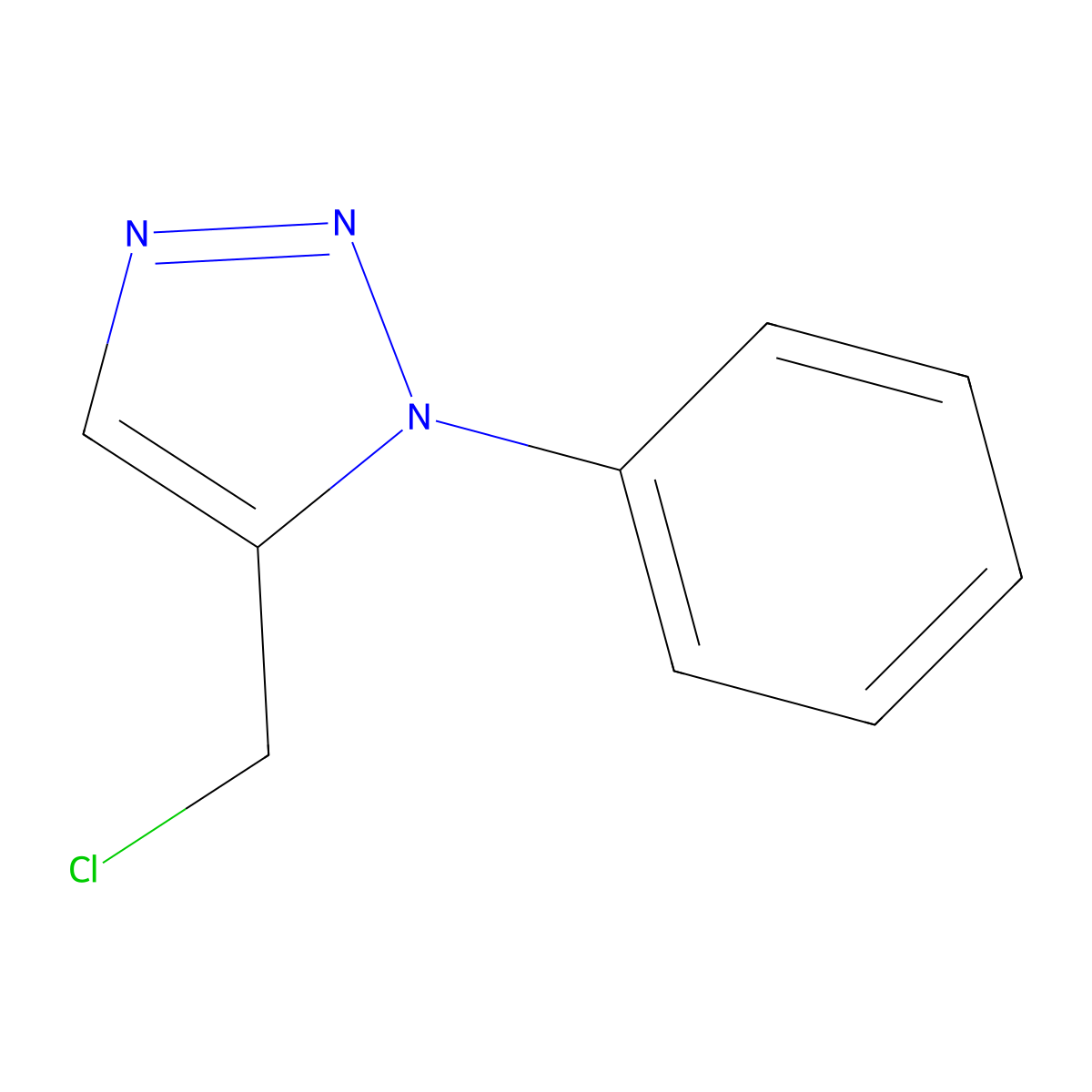 5-(chloromethyl)-1-phenyl-1H-1,2,3-triazole molecular structure, CAS 1338664-01-9