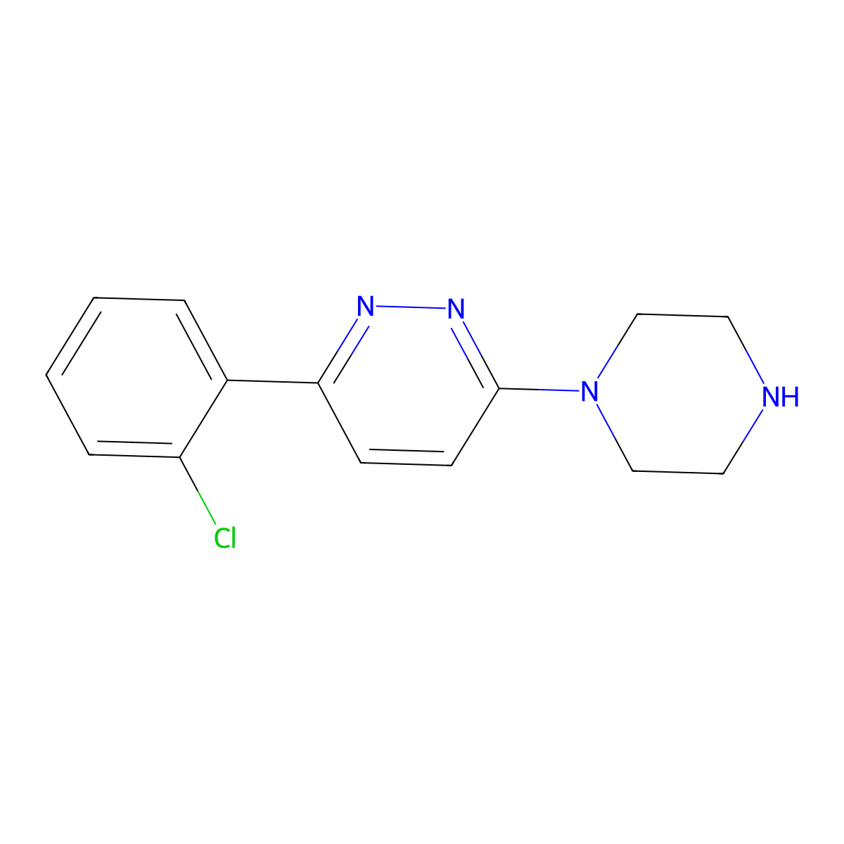 3-(2-Chlorophenyl)-6-(piperazin-1-yl)pyridazine molecular structure, CAS 1338664-16-6