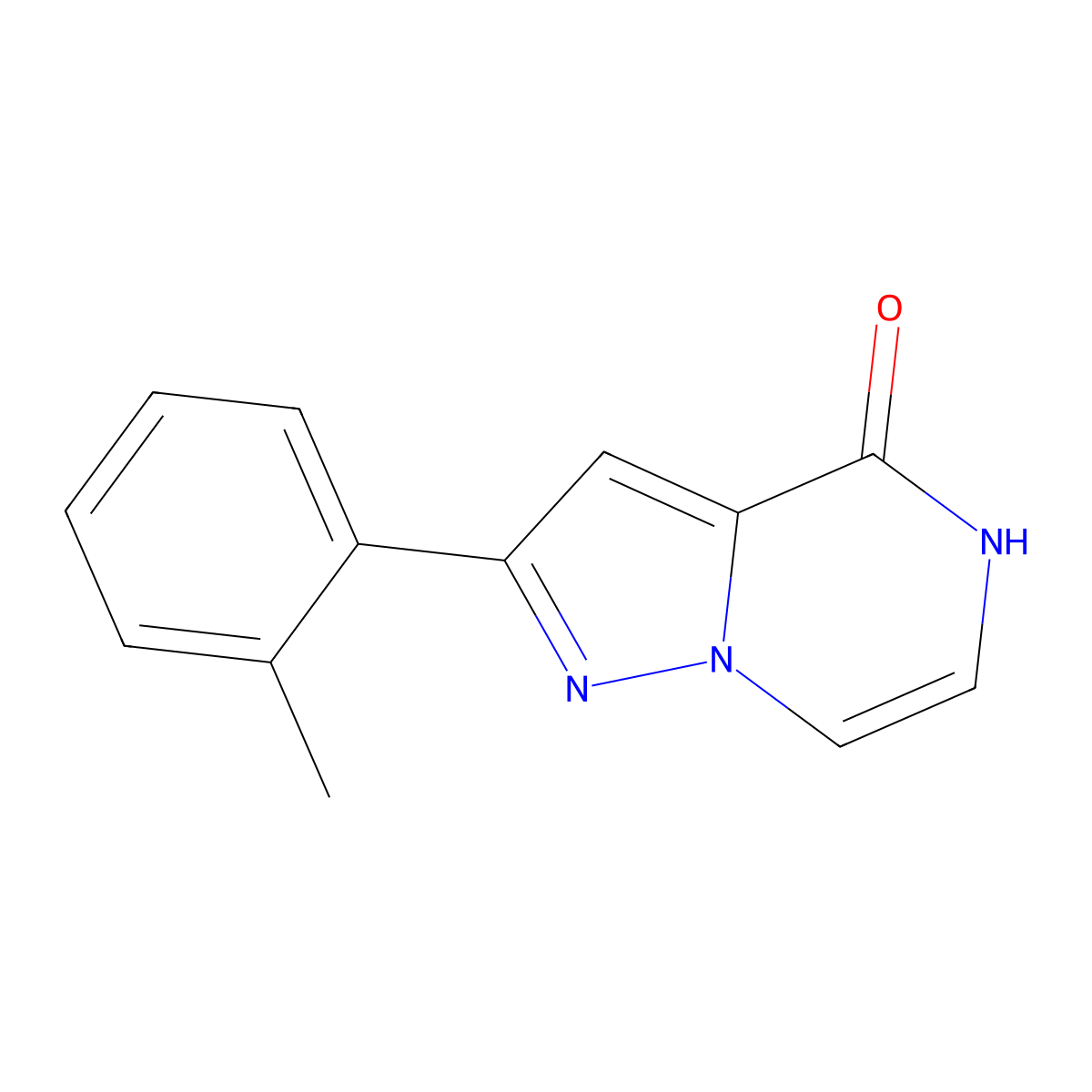 2-(2-methylphenyl)-4H,5H-pyrazolo[1,5-a]pyrazin-4-one molecular structure, CAS 1338664-59-7
