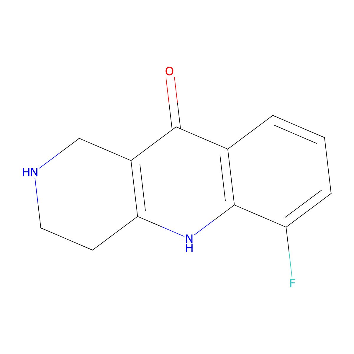 6-fluoro-1,3,4,5-tetrahydrobenzo[b]-1,6-naphthyridin-10(2H)-one molecular structure, CAS 1338665-61-4