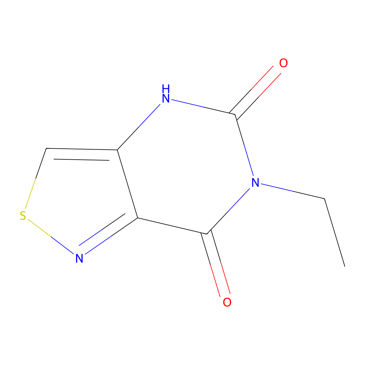 6-ethylisothiazolo[4,3-d]pyrimidine-5,7(4H,6H)-dione molecular structure, CAS 1338666-14-0