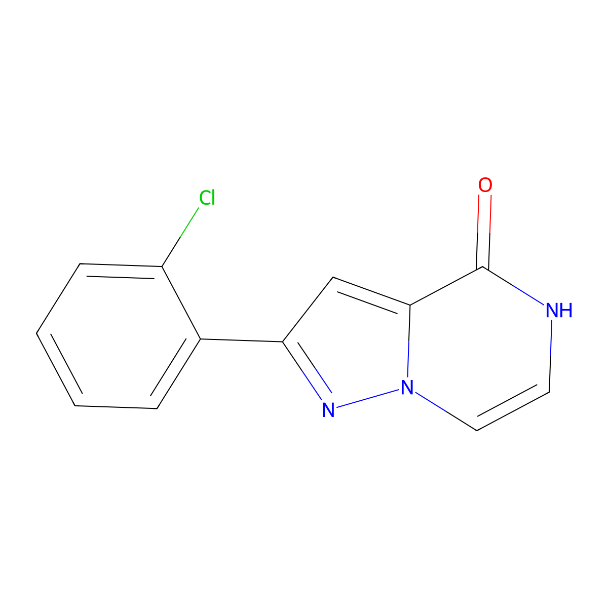 2-(2-chlorophenyl)pyrazolo[1,5-a]pyrazin-4(5H)-one molecular structure, CAS 1338666-43-5