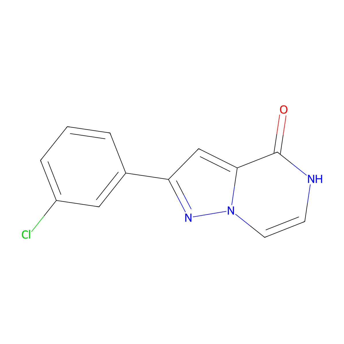 2-(3-chlorophenyl)pyrazolo[1,5-a]pyrazin-4(5H)-one molecular structure, CAS 1338666-87-7