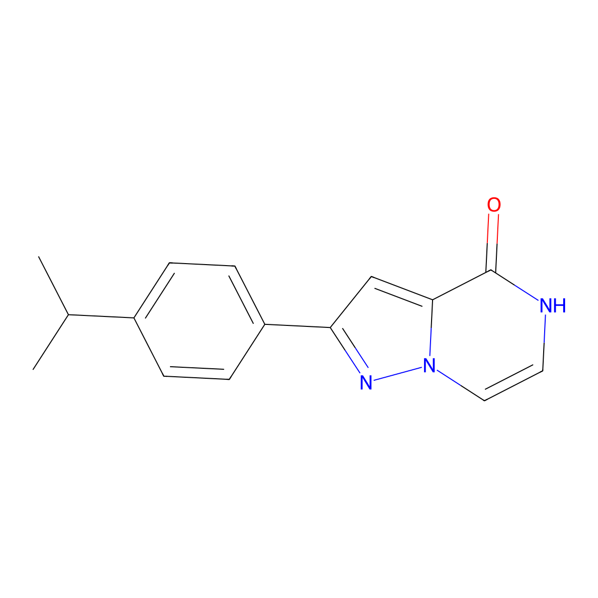 2-(4-isopropylphenyl)pyrazolo[1,5-a]pyrazin-4(5H)-one molecular structure, CAS 1338666-95-7
