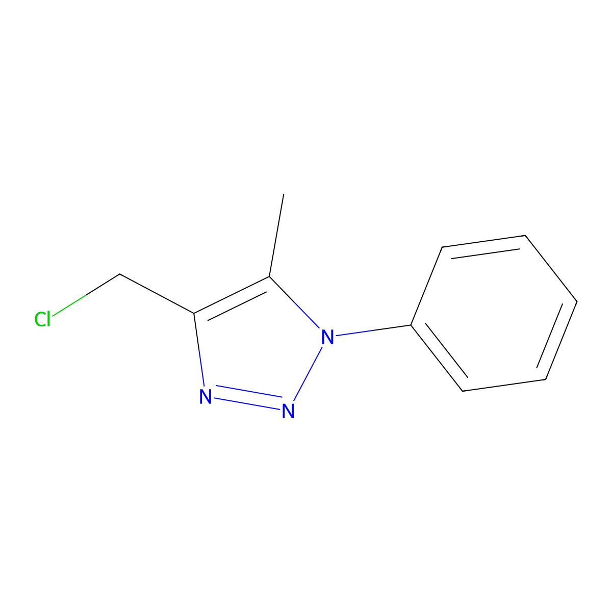 4-(chloromethyl)-5-methyl-1-phenyl-1H-1,2,3-triazole molecular structure, CAS 1338668-76-0