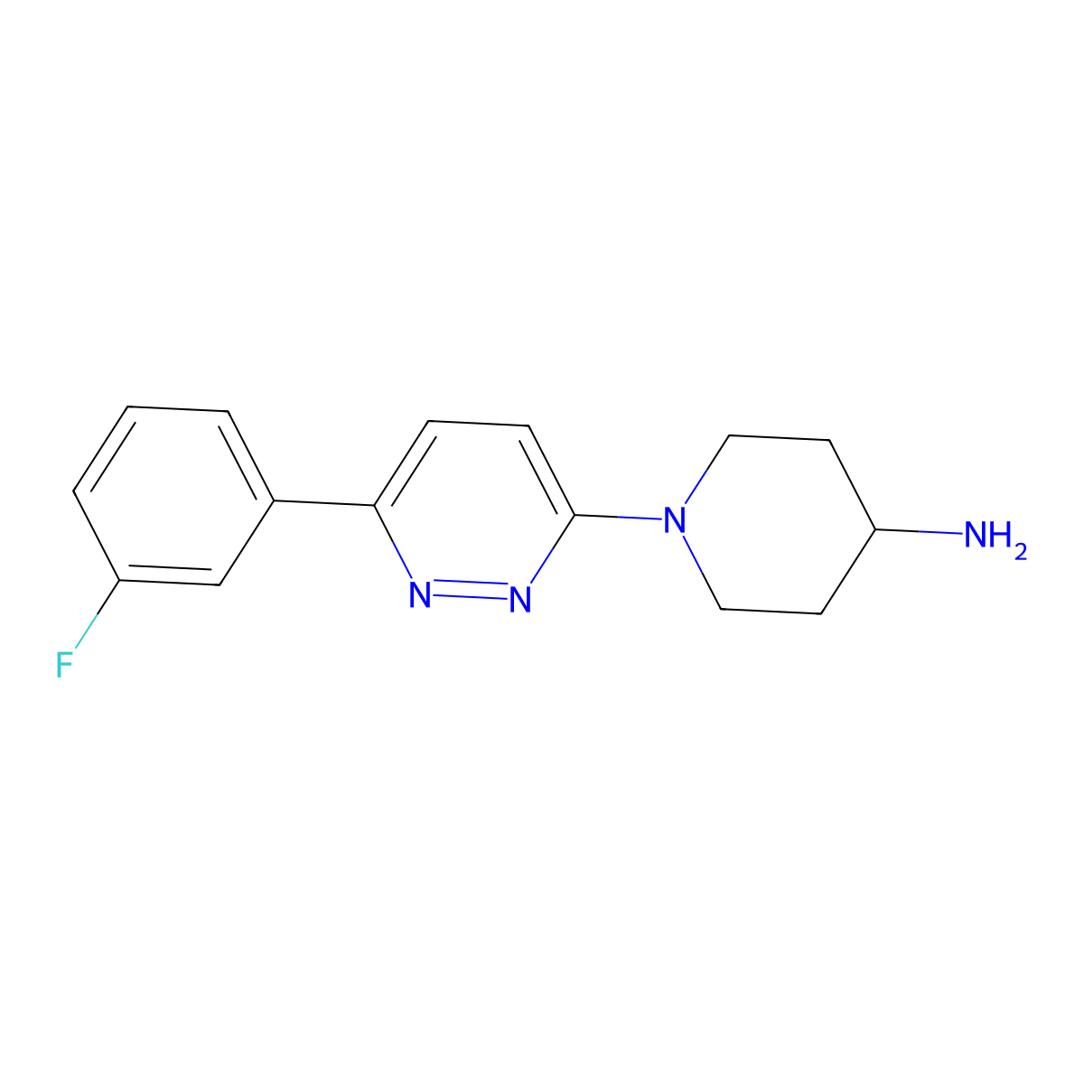 1-[6-(3-Fluorophenyl)pyridazin-3-yl]piperidin-4-amine molecular structure, CAS 1338674-66-0