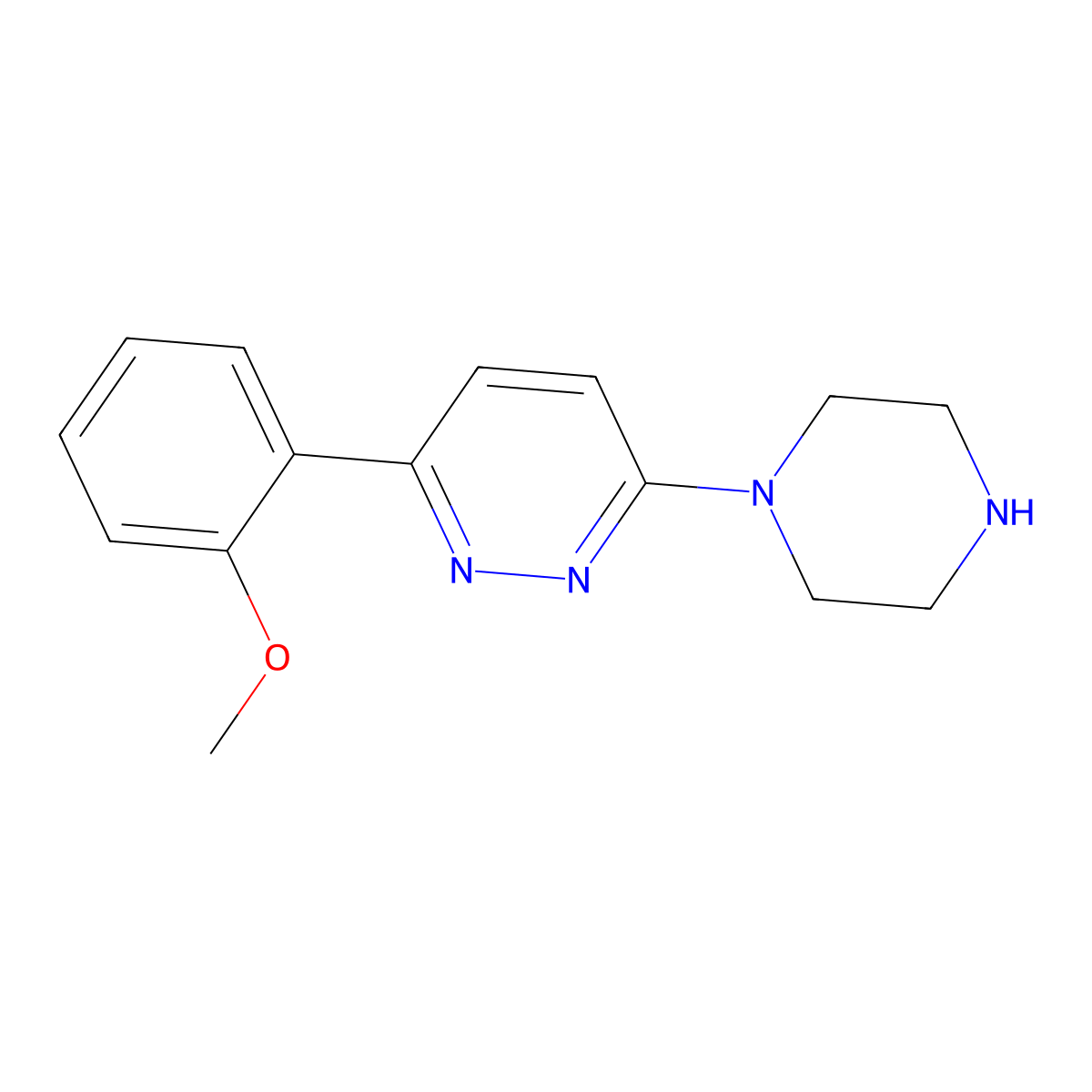 3-(2-Methoxyphenyl)-6-piperazin-1-ylpyridazine molecular structure, CAS 1338675-85-6