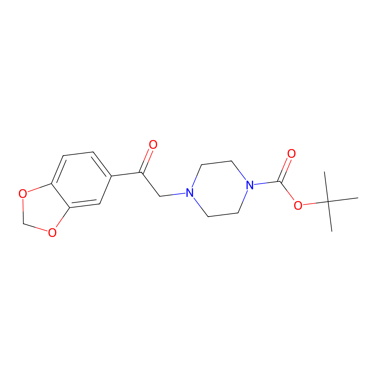 Tert-butyl 4-[2-(1,3-benzodioxol-5-yl)-2-oxoethyl]piperazine-1-carboxylate molecular structure, CAS 1338676-41-7