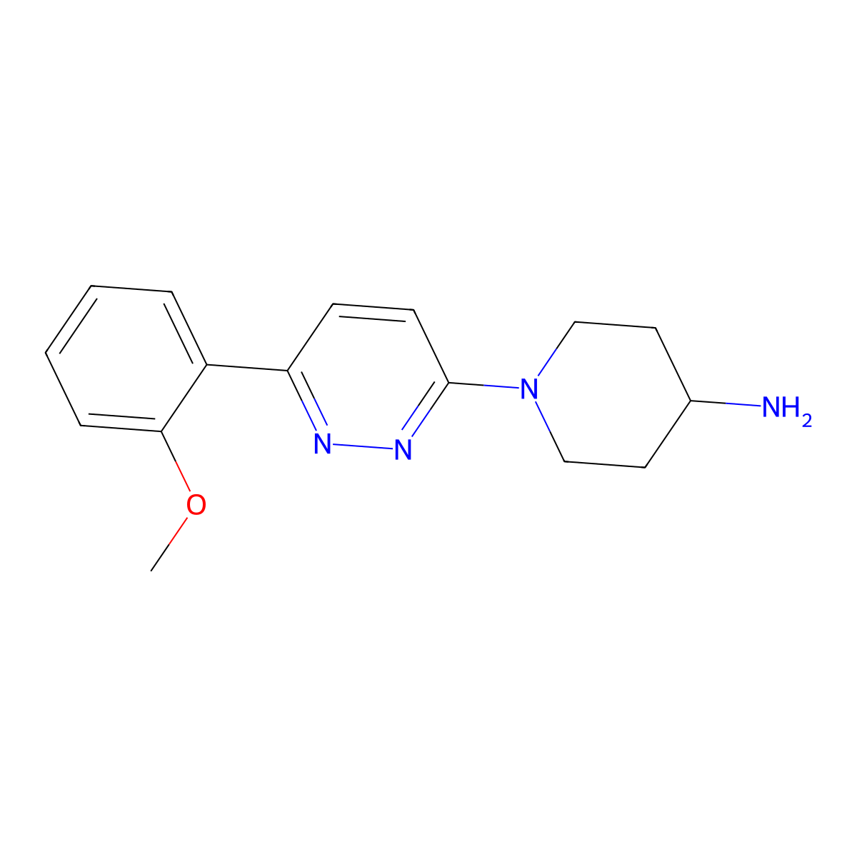 1-[6-(2-Methoxyphenyl)pyridazin-3-yl]piperidin-4-amine molecular structure, CAS 1338677-56-7