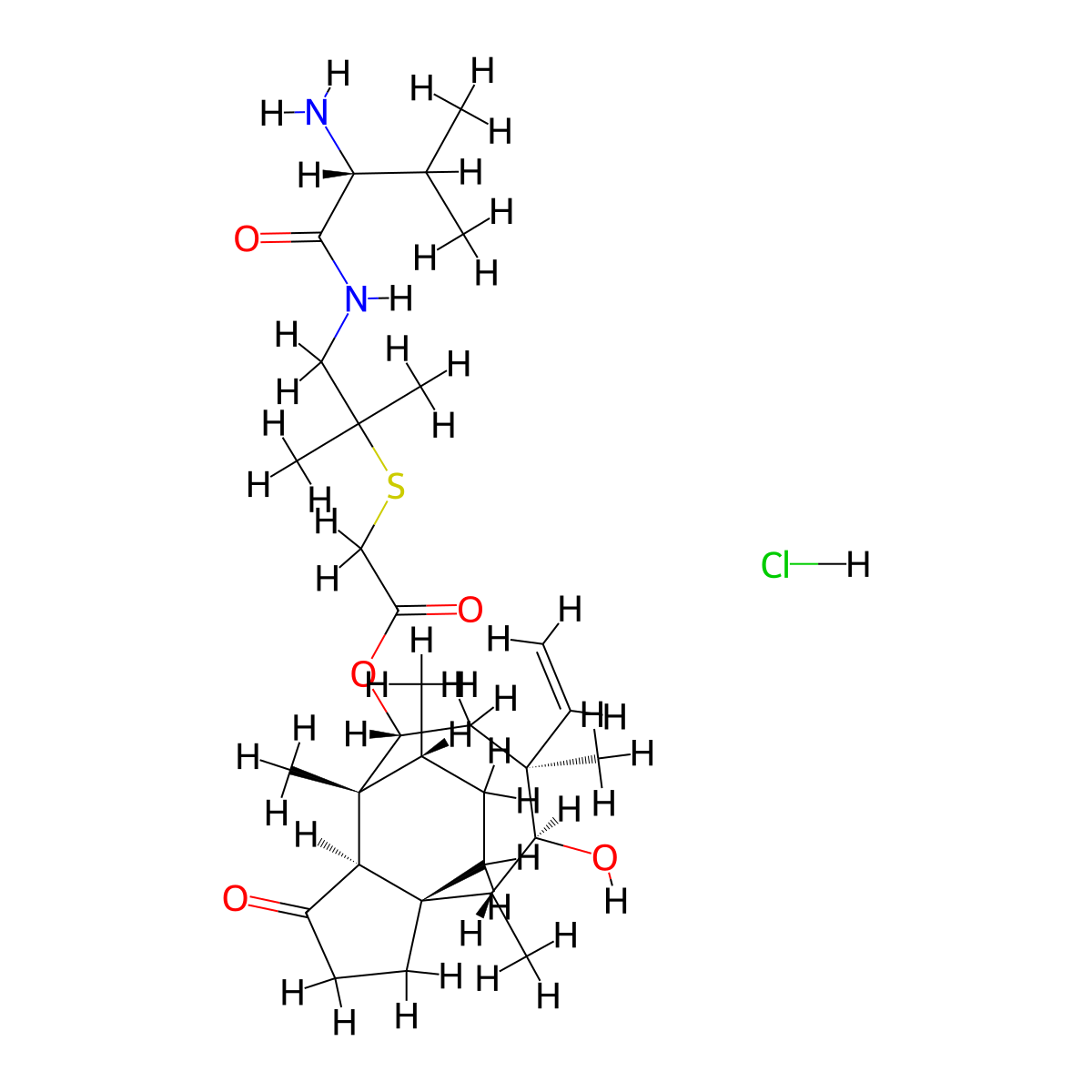 Valnemulin Hydrochloride molecular structure, CAS 133868-46-9