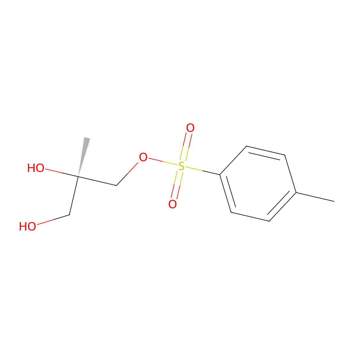 (R)-2,3-Dihydroxy-2-methylpropyl 4-methylbenzenesulfonate molecular structure, CAS 133868-47-0
